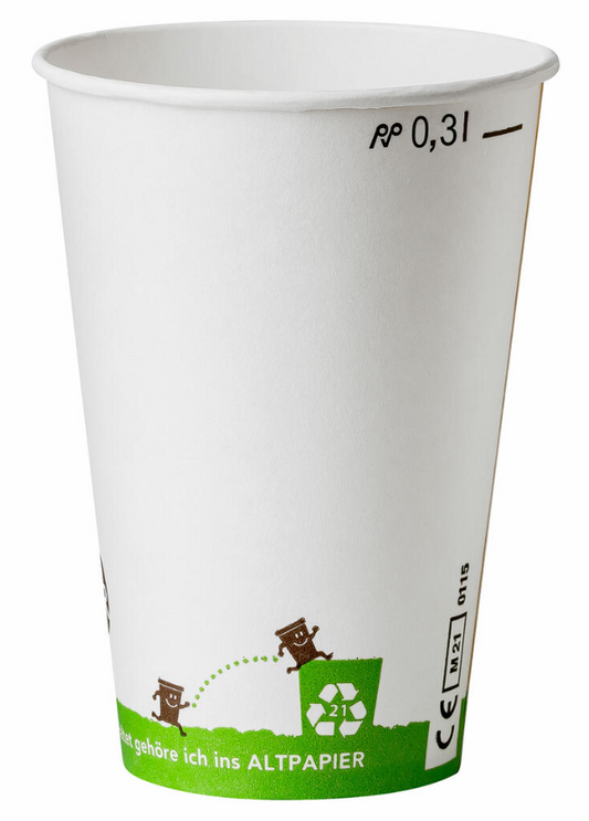 Papierbecher Plastikfrei 300ml