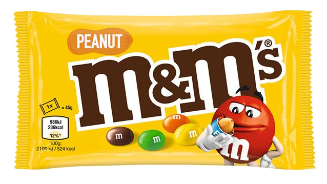 M&M's gelb Erdnuss 45g