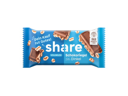 Share Schoko-Dinkel Riegel 45g