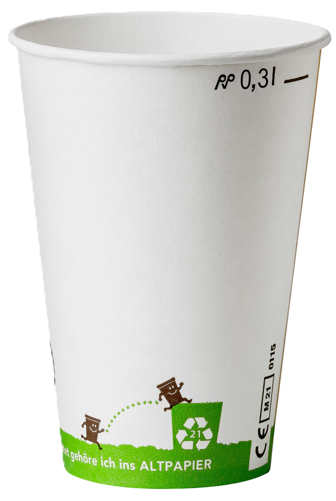 Papierbecher Plastikfrei 300ml